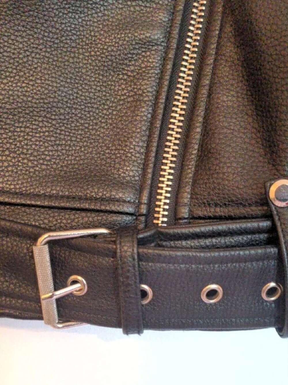 Zara Basic Black Outerwear Biker Faux Leather Cropped Jacket Size XL - Picture 9 of 10